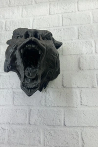 3D Siyah Ayı Başı Duvar Dekoru Modern Asılabilir Heykel 25x19 cm