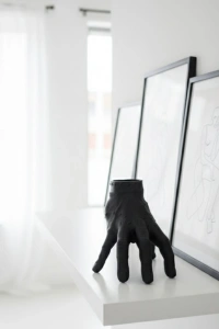 3D Siyah El Biblo 27x22 cm İddialı Ev Dekorasyonu