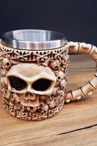 3D Tasarımlı İskelet Kupa Bardak