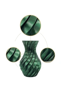 3D ÜRÜN SPİRAL VAZO YEŞİL