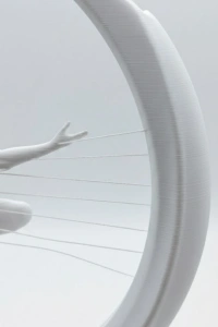 3D Zen Heykeli Modern Ay Tasarımlı Meditasyon Biblosu