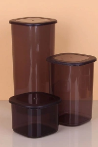 3lü Saklama Kabı - 1750-1200-550ML Koyu Şeffaf