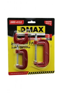 DMAX-4153 ( 3PCS ) ( MİNİ ) İŞKENCE MENGENE SETİ ( ÇELİK KARBON ) ( 25-50-75MM )*72