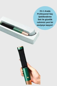 3’ü 1 Arada Saç Şekillendirme Seti – Kurutma, Düzleştirme, Tarama