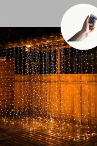 3x3 Metre Perde LED Işık – Parti ve Bahçe Dekorasyonu