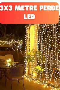 3x3 Metre Şelale LED Perde Işık İç Dış Mekân Dekorasyonu