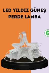 3x3 Metre Yıldız Peri Led Perde Işık Romantik Dekorasyon