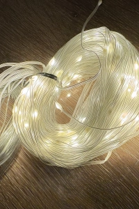 3x3 Perde 240 LED Sarı Işık - 8 Fonksiyonlu