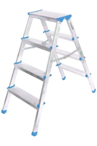 4+4 Çift Basamaklı Alüminyum Metal Merdiven