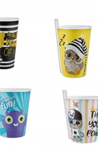 4 Adet Kendinden Pipetli Bardak 400 Ml