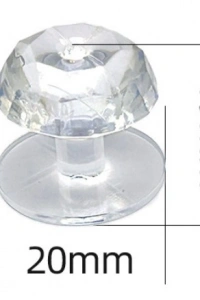 4 Adet Kristal Tasarımlı Çok Amaçlı Yapışkanlı Tutacak Buton