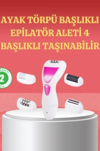 4 Başlıklı Kablosuz Şarjlı Epilasyon Cihazı