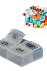 4 Bölmeli Günlük İlaç Saklama Kutusu
