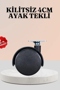 4 cm Çap Kilitsiz Tekerlek Ayağı Tekli Hafif Mobilyalar İçin