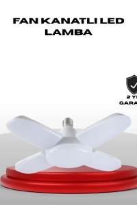 4 Kollu Katlanır Pervane LED Ampül 60 Watt Yüksek Aydınlatma ve Enerji Tasarrufu