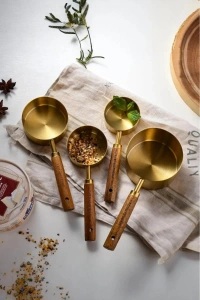 4lü Ahşap Saplı Ölçü Kaşığı