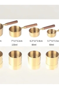 4lü Ahşap Saplı Ölçü Kaşığı