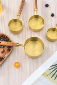 4lü Ahşap Saplı Ölçü Kaşığı