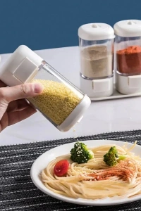 4lü Basmalı Baharatlık Tuzluk Seti