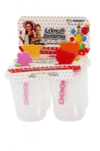 4lü Dondurma Kalıbı - Meyveli Buz Kalıbı - Plastik