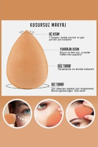 4lü Kapaklı Armut Makyaj Süngeri Seti