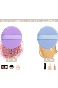 4lü Tutmalı Pudra Makyaj Süngeri Puf Seti