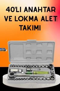 40 Parça Cırcır Lokma Anahtar Seti Profesyonel Kullanım