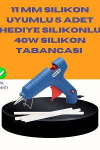 40W Sıcak Mum Silikon Tabancası 5 Silikon Hediyeli Hızlı Yapıştırma