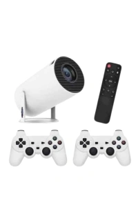4K Wireless Çift Kollu Kumandalı Oyun Projeksiyonu Retro Video Oyunu