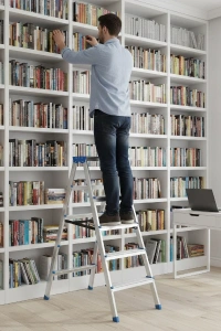 5+5 Çift Basamaklı Alüminyum Metal Merdiven