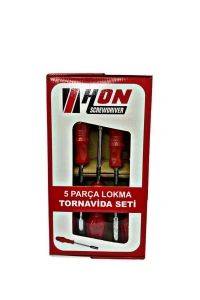 5 Adet Lokma Anahtar Tornavida 6/7/8/10/13/mm Metal Altıgen