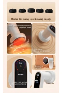 5 Başlıklı Titreşimli Sıkılaştırıcı Masaj Makinesi