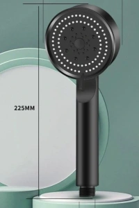 5 Kademeli Duş Başlığı Siyah