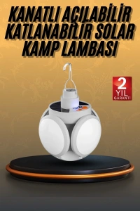 5 Kanatlı Bahçe Aydınlatma Led Askılı Solar Güneş Enerji Usb Sarjlı