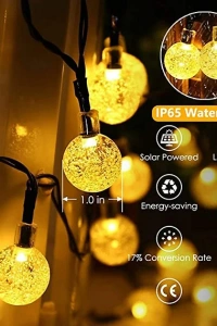 5 Metre Sarı Opak Solar Top LED Işık