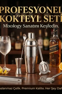 5 Parça Kokteyl Hazırlama Seti 550 Ml
