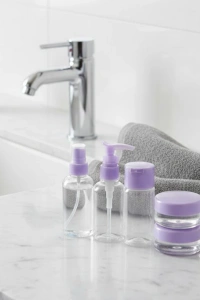 5 Parça Seyahat Banyo Seti 30 ml Şeffaf Taşınabilir Şişe Seti