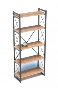 Kitaplık 5 Raflı Ceviz 180 Cm