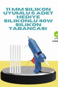5 Silikon Hediyeli 40W Silikon Tabancası Ev ve Hobi Kullanımı