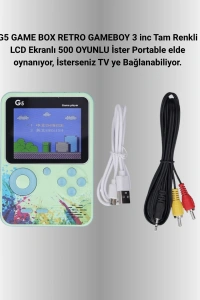 500 Oyun Hafızalı G5 Game Box – Renkli LCD Ekranlı