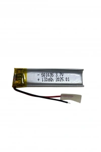 501035 3.7V 130mAh Li-Polymer Pil (Devreli/1.5A)