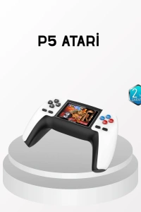 520 Klasik Oyunlu P5™ ControllerView Retro Konsol – Şarjlı,  Ergonomik Tasarım
