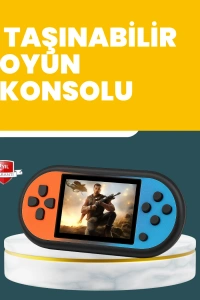 520 Oyunlu Mini Oyun Konsolu AV Çıkışlı HD LCD Ekranlı