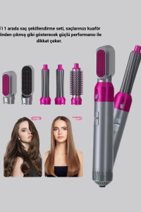 5’i 1 Arada Saç Şekillendirici Set Kuaför Düzeyinde Performans ve Ergonomik Tasarım