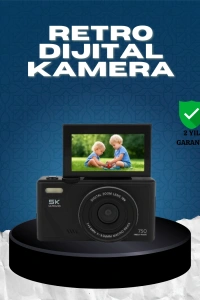 5K UHD Dijital Kamera 75MP Sensör 18x Zoom Stabilizasyonlu