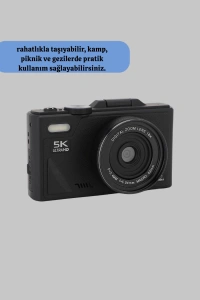 5K UHD Dijital Kamera 75MP Sensör 18x Zoom Stabilizasyonlu