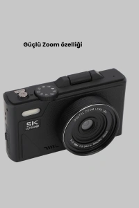 5K UHD Dijital Kamera 75MP Sensör 18x Zoom Stabilizasyonlu