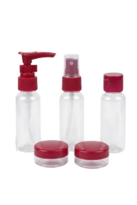 5’li Seyahat Boy Kozmetik Şişe Seti 30 ml Çantalı Organizer