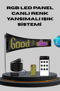 5V USB Akıllı Piksel LED Panel – Mobil Uygulama Kontrollü, Renkli Işık Efektli