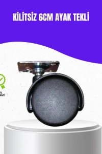 6 cm Kilitsiz Masa Ayağı Tekli Döner Tekerlek